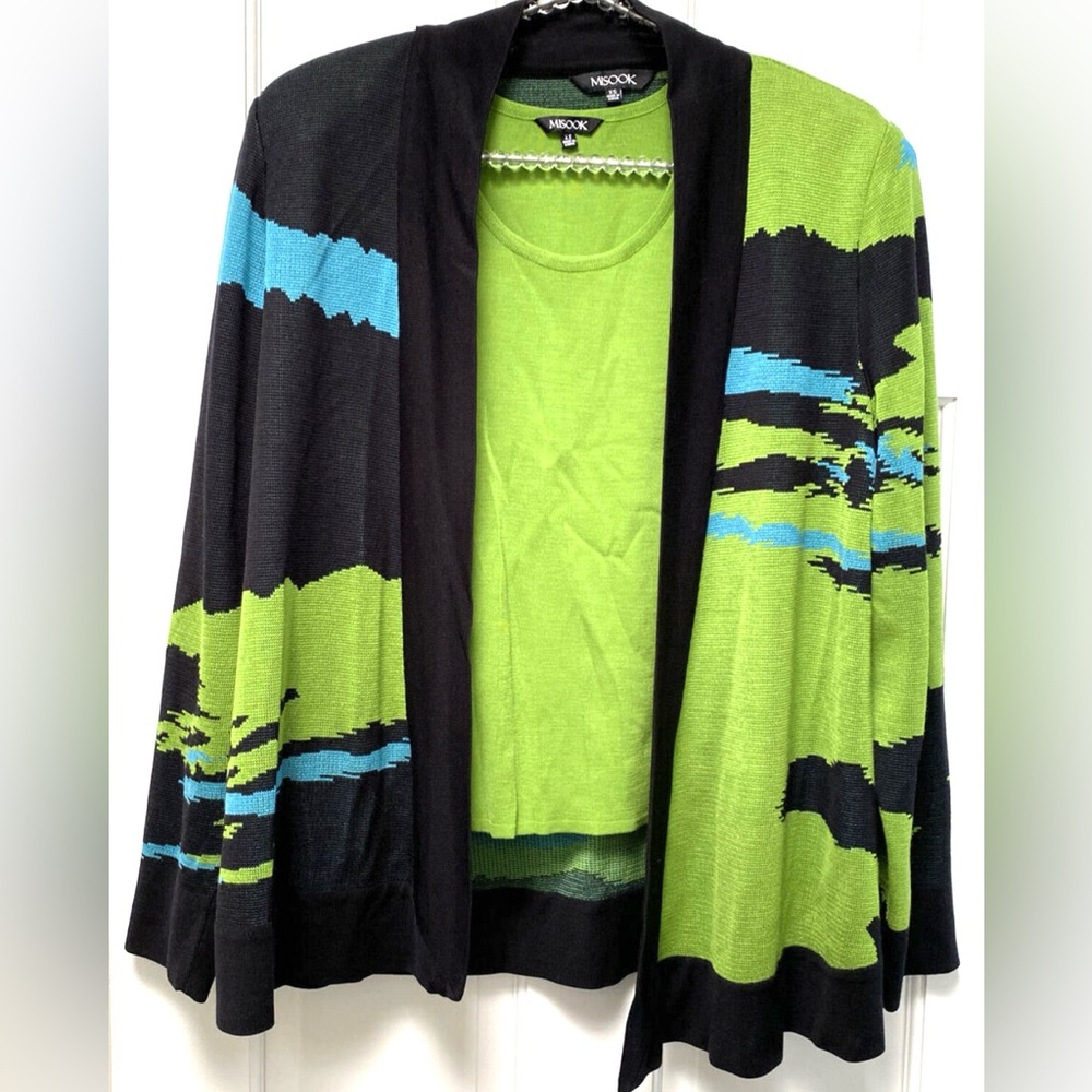 Misook Open Front Cardigan
